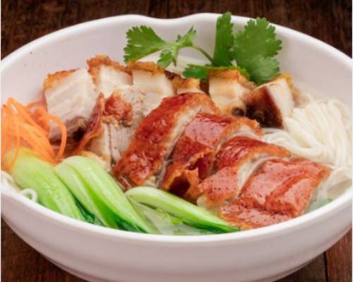N19.Two Roasted Combination Noodle Soup双拼汤面